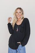 Right On Tee Longsleeve Shirt - Black
