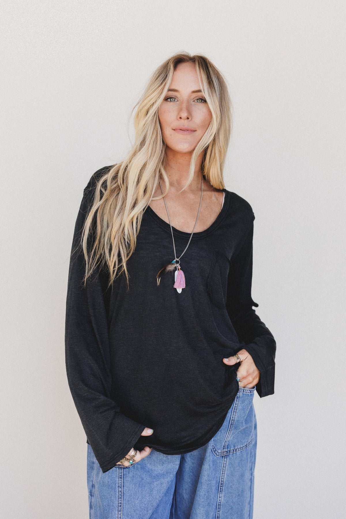 Right On Tee Longsleeve Shirt - Black