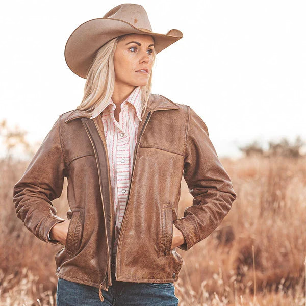STS Ladies Rifleman Leather Jacket - Chestnut