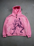 Harajuku Jojo Bizarre Adventure Zip Up Hoodies Oversized Mens Womens Zipper Hoodie Hip Hop CoupleS Y2k Street Sweatshirt