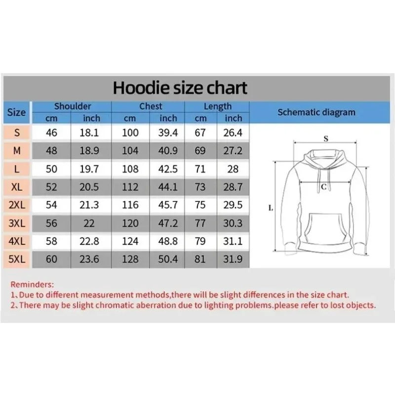 Hoodies Anime Men Hoodie Sweatshirts Casual Long Sleeve Pullovers Hooded Sweater Cartoon Warm Hoody Tops Gifts