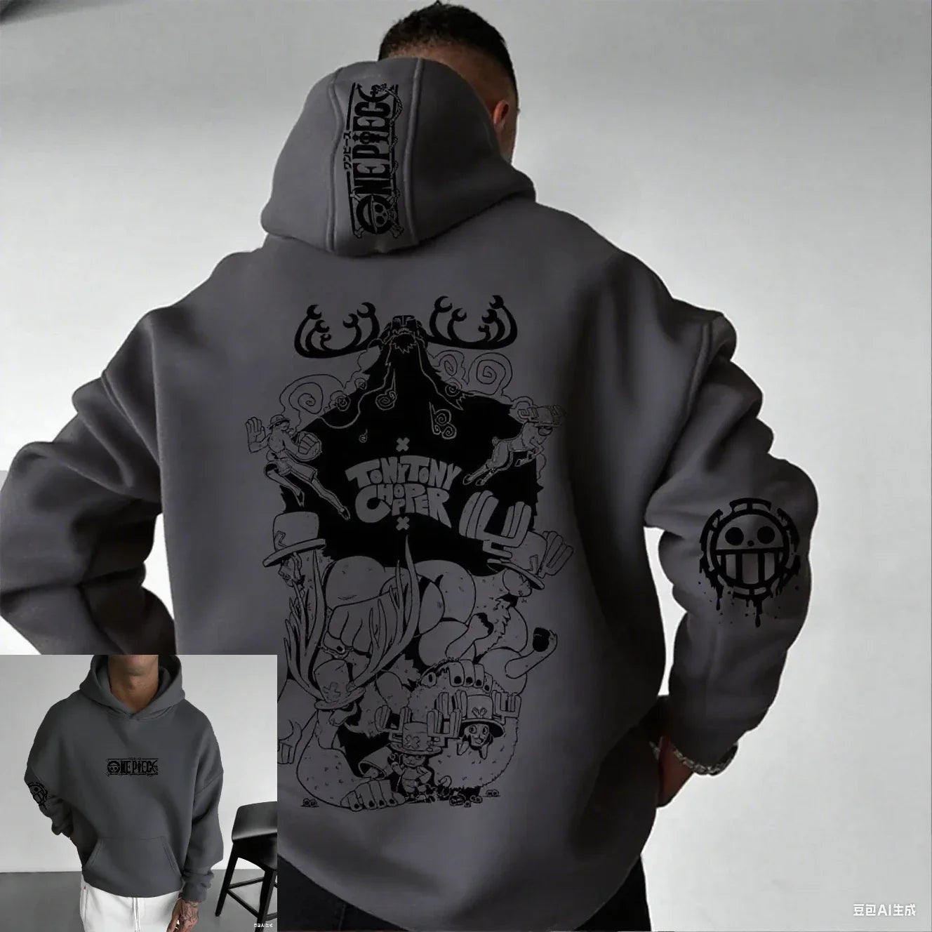 One Piece Chopper Anime Hoodie Men Women Pullover Sweatshirt Graphic Print Streetwear Casual New Spring Autumn Long Sleeve Top