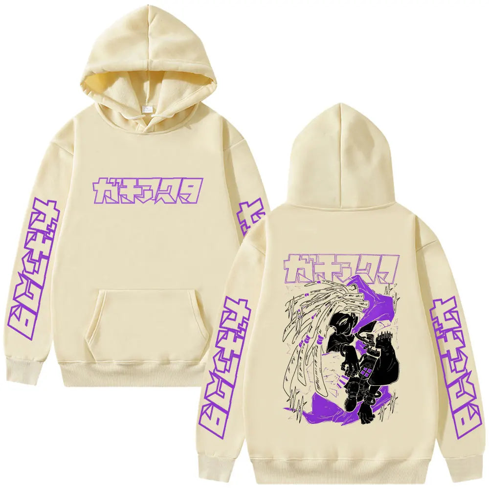 New Polyester Gachiakuta Graphic Hoodie Unisex Anime Print Casual Hooded Pullover Streetwear Tops