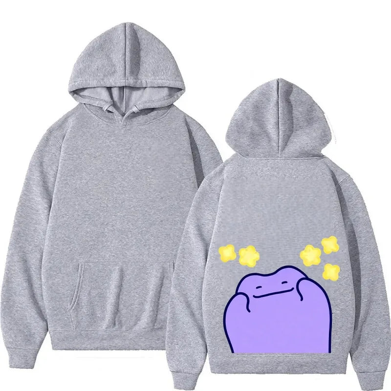 Anime Cute Ditto Painted Hoodie Men's and Women's Autumn/Winter New Y2K Harajuku Oversize Casual Sweater Top