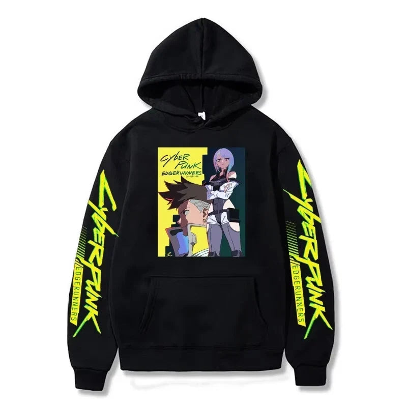 Cross-border Cyberpunk Cyberpunk Print Series Autumn and Winter Men's Hoodies Adult Casual Comfort Long Sleeve Sweatshirts