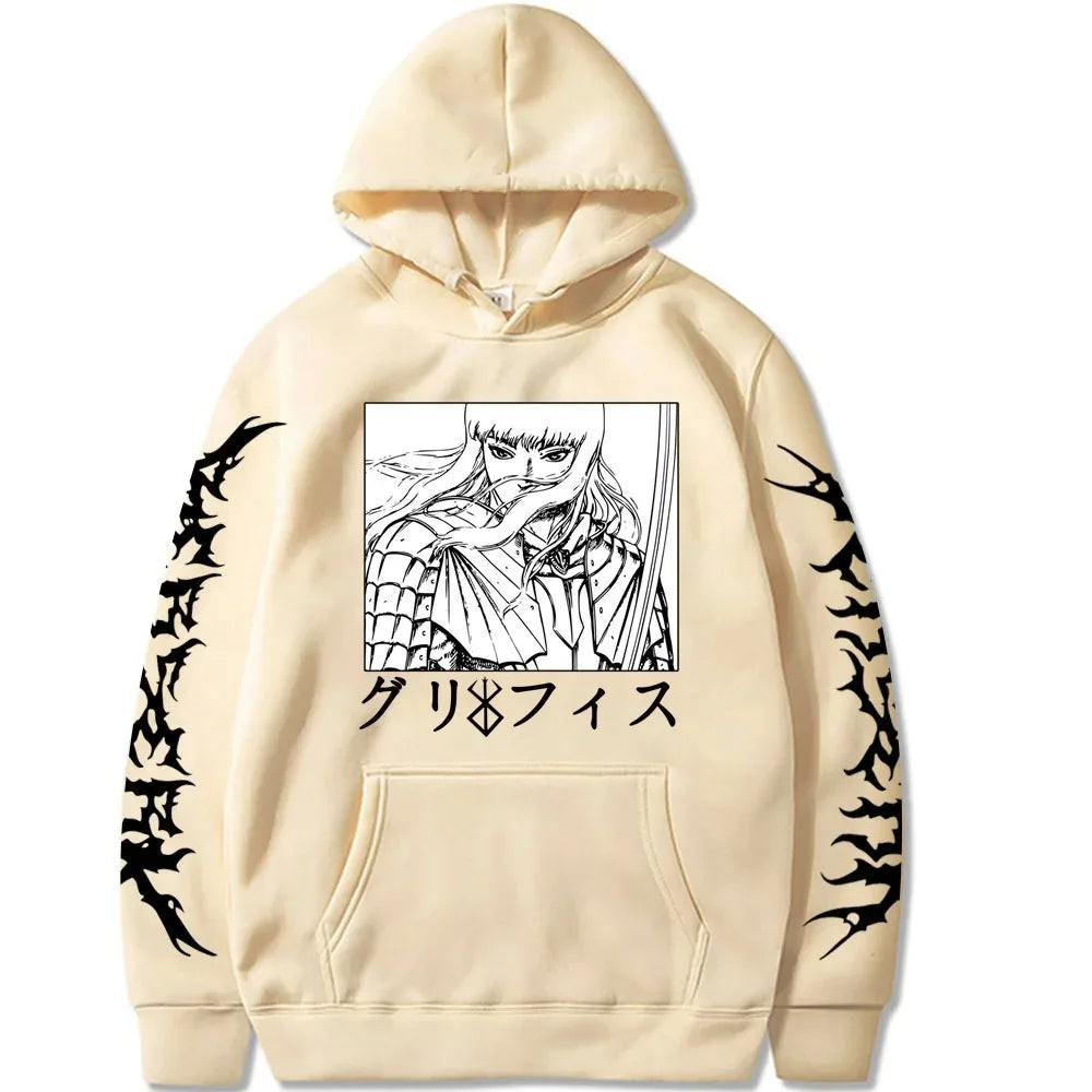 Griffith Hoodies Print Fashion Hoodie Oversized Japanese hot Anime high quality soft Unisex Fleece Casual hot product sweatshirt