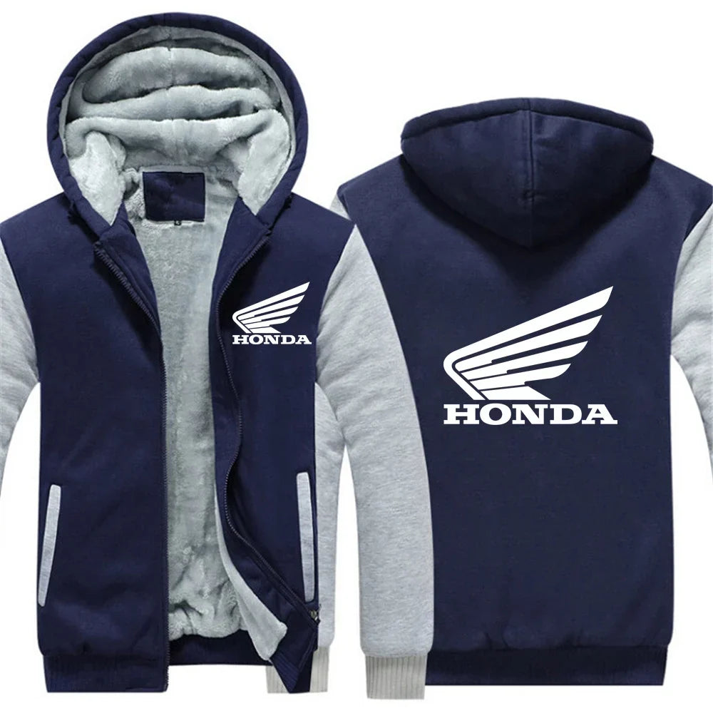 Autumn Winter Man's Fleece Warm Thicken Coat Popular Patchwork Contrast Color Hoodies Casual Jacket