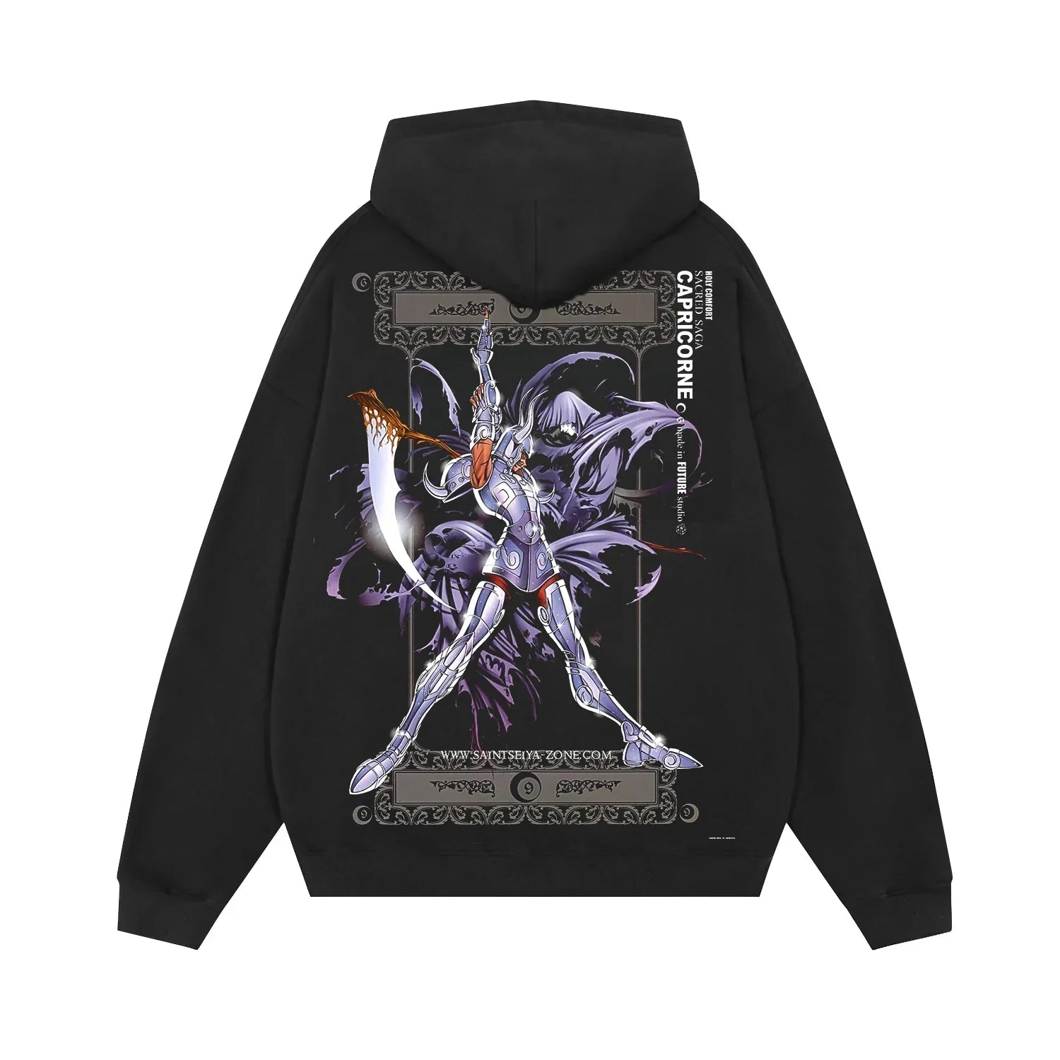 Hoodies Sleeve Hoodies Pure Cotton Clothing Knights of The Zodiac Japanese Anime Men Oversized Long Sleeved Shirt