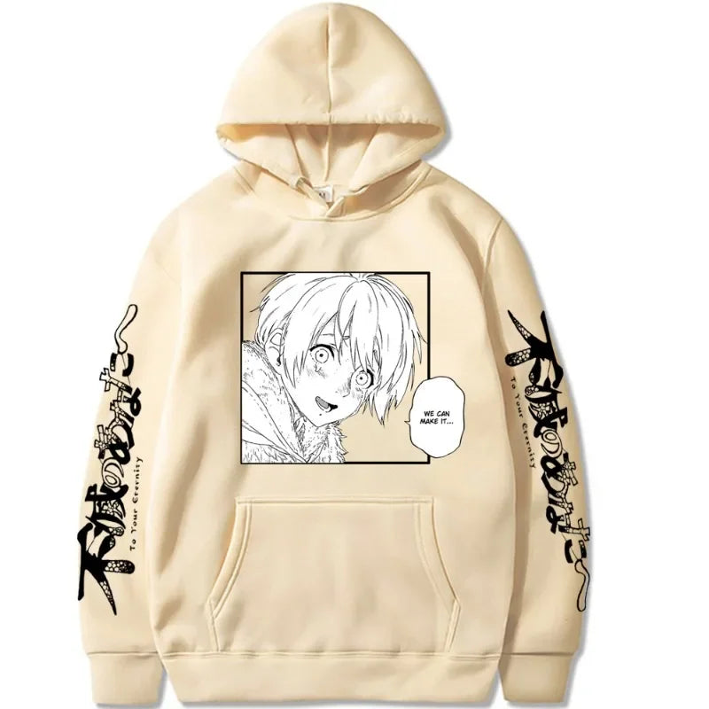 Japanese Anime Fushi We Can Make It To Your Eternity Men's Hoodie Sweatshirt Fashion Brand Design Pullover Fleece Streetwear Top