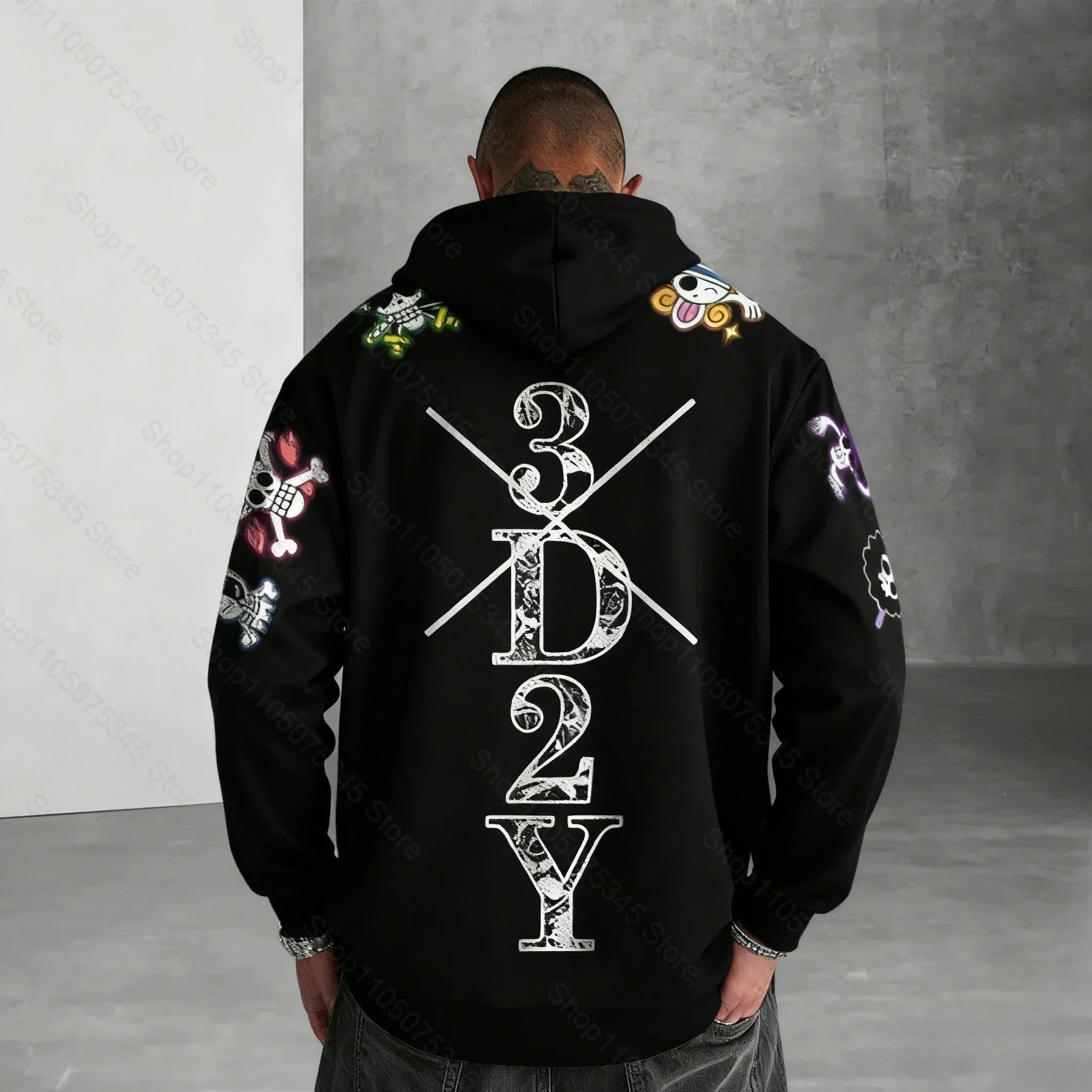One Piece Japanese Anime Print Hoodie Men Women One Piece Graphic Hoodies Long Sleeve Pullover Sweatshirt Y2K Harajuku Clothing