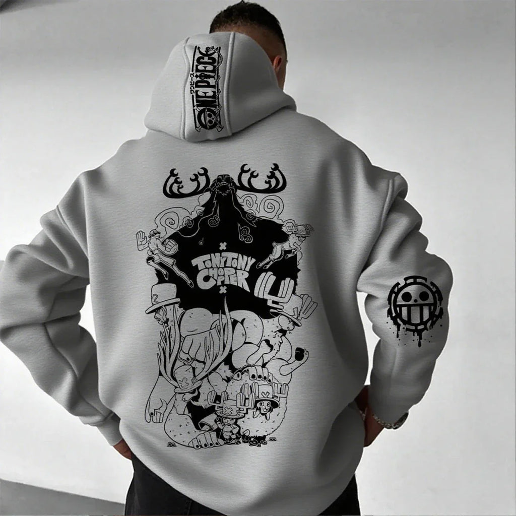 One Piece Chopper Anime Hoodie Men Women Pullover Sweatshirt Graphic Print Streetwear Casual New Spring Autumn Long Sleeve Top