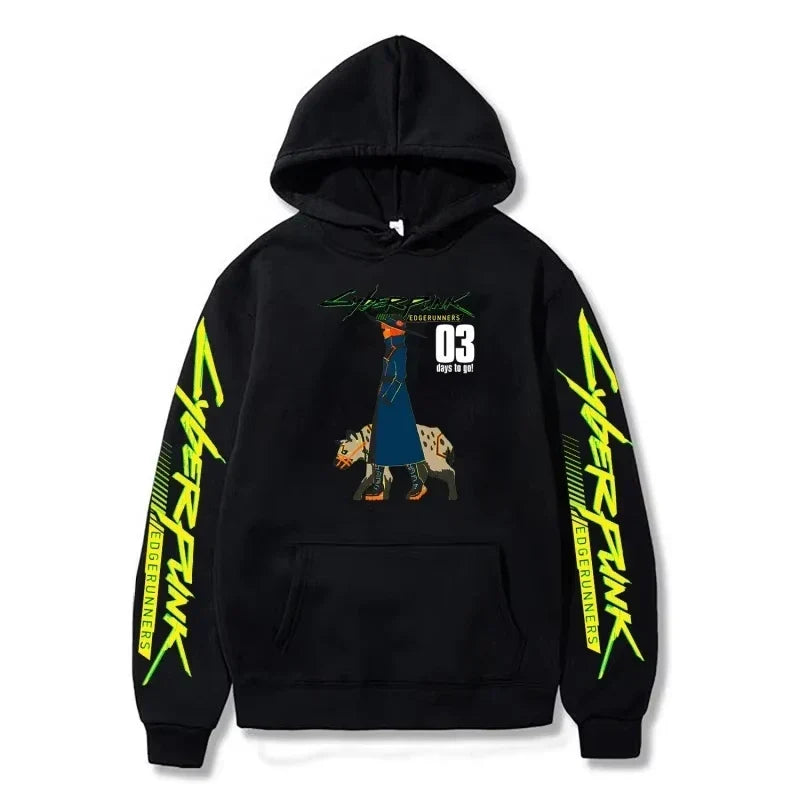 Cross-border Cyberpunk Cyberpunk Print Series Autumn and Winter Men's Hoodies Adult Casual Comfort Long Sleeve Sweatshirts