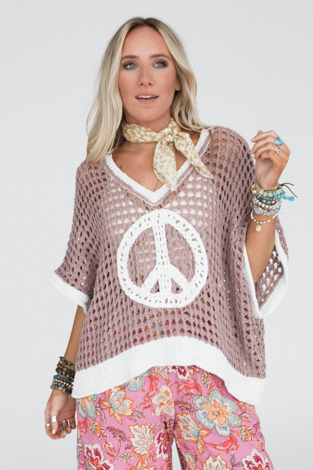 Peace Oasis Top - Mauve