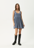 AFENDS Womens Jesse - Seersucker Mini Dress - Marlin