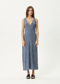 AFENDS Womens Tully - Seersucker Maxi Dress - Marlin