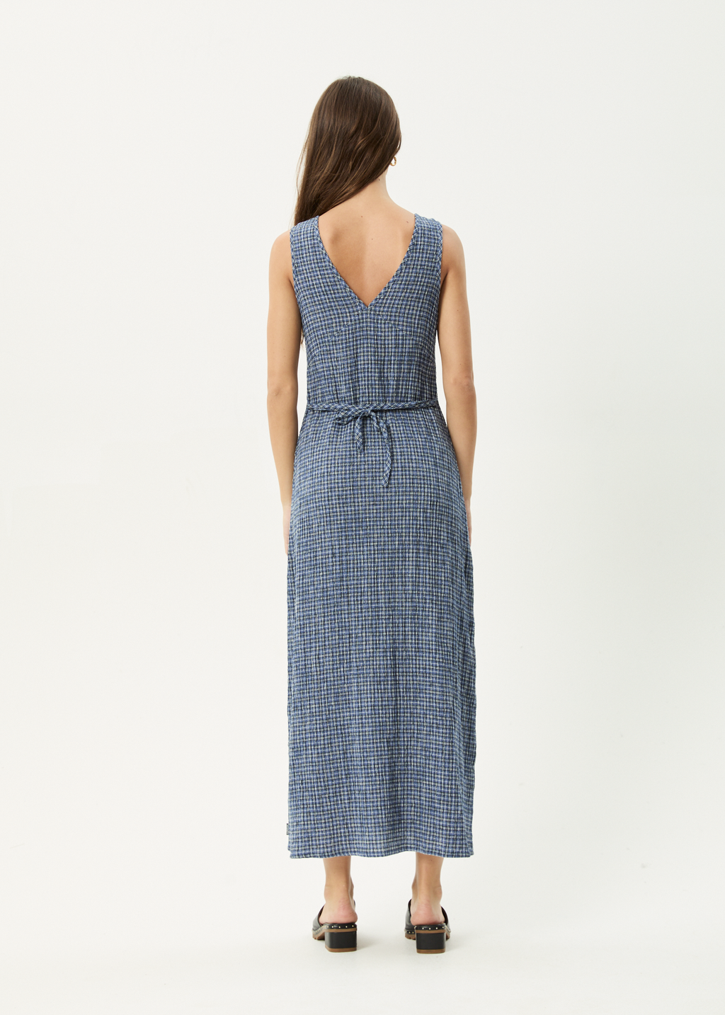 AFENDS Womens Tully - Seersucker Maxi Dress - Marlin