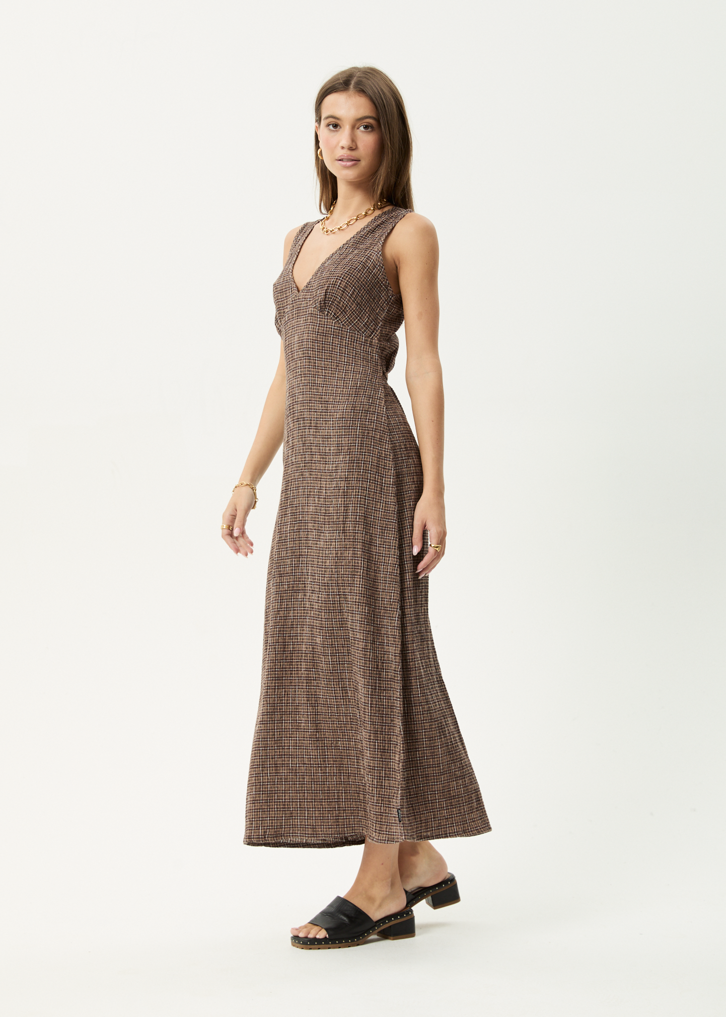 AFENDS Womens Tully - Seersucker Maxi Dress - Hometown Coffee