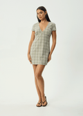 AFENDS Womens Scout - Mini Dress - Olive Check