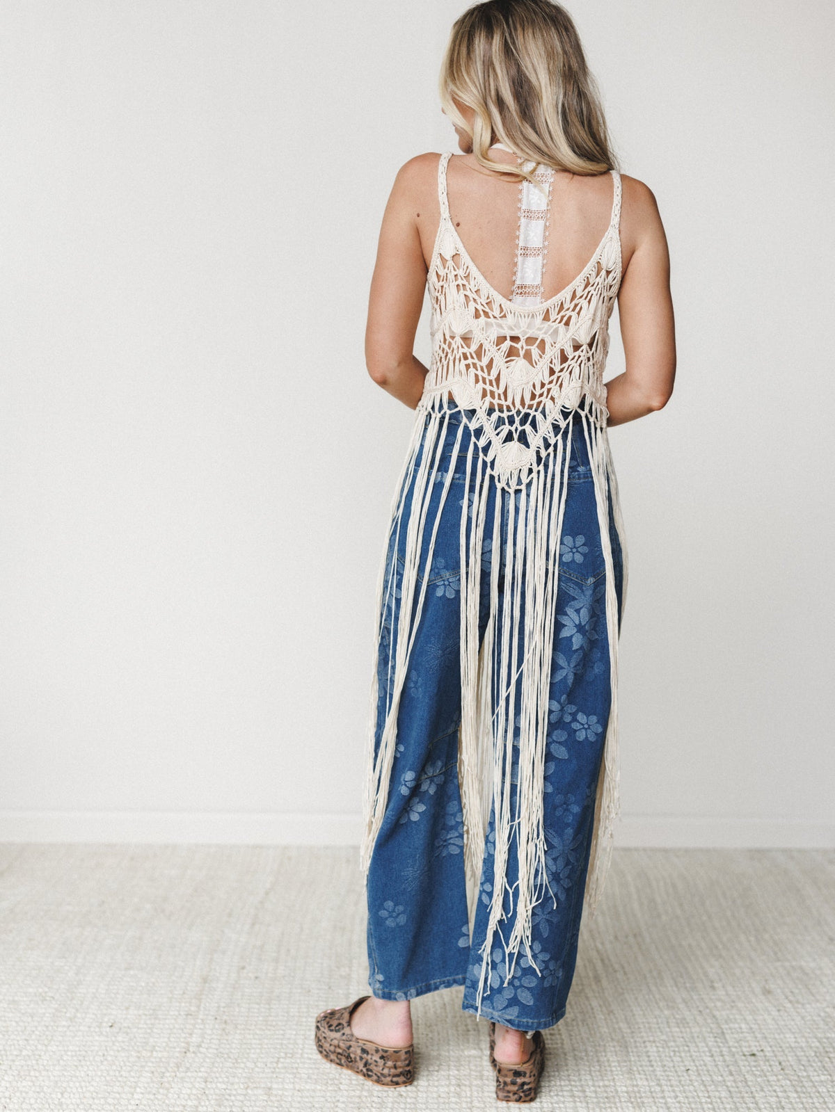 One with Nature Fringe Top - Natural