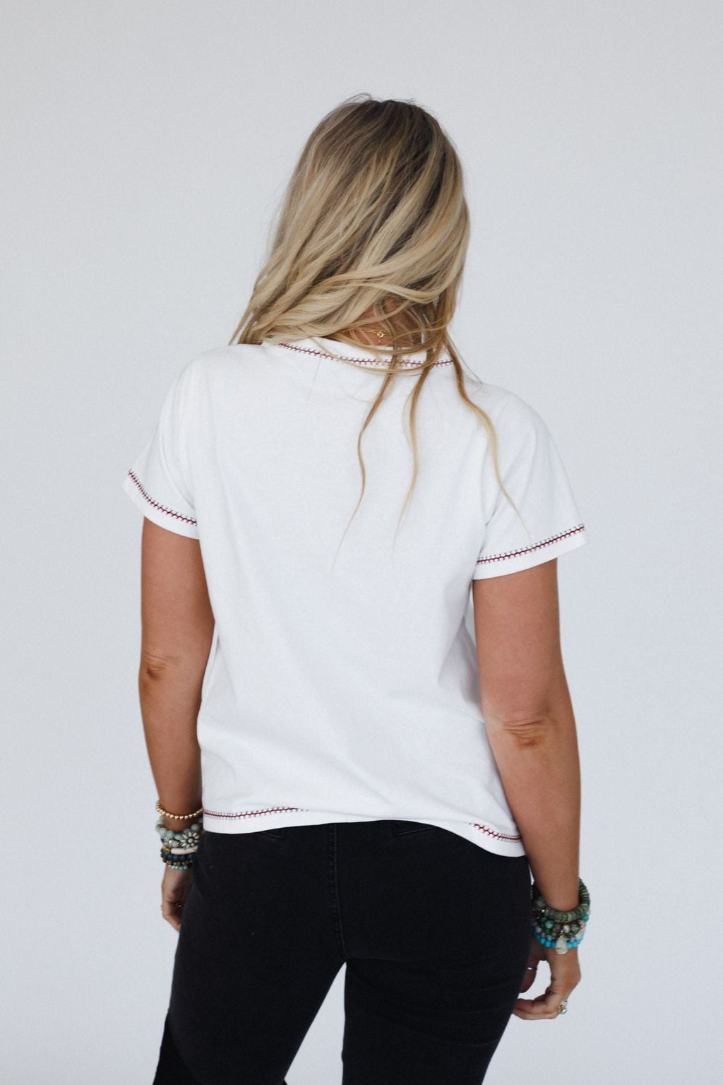 Lucky Iron Embroidered Tee - Off White