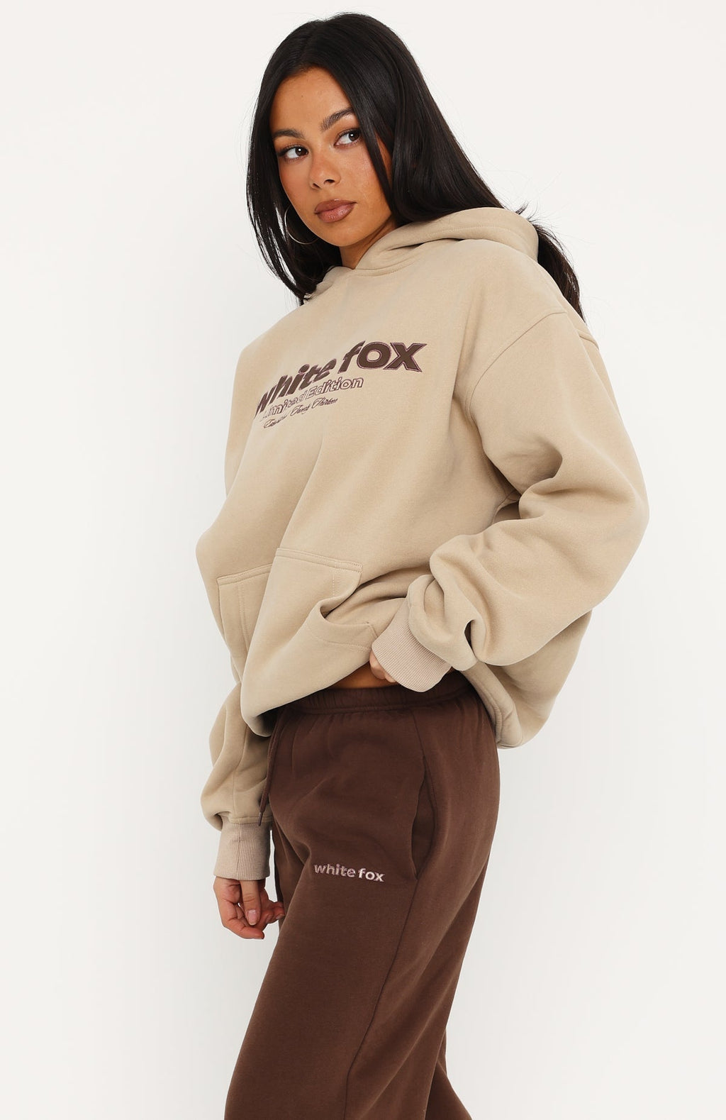 Made Up My Mind Oversized Hoodie Beige