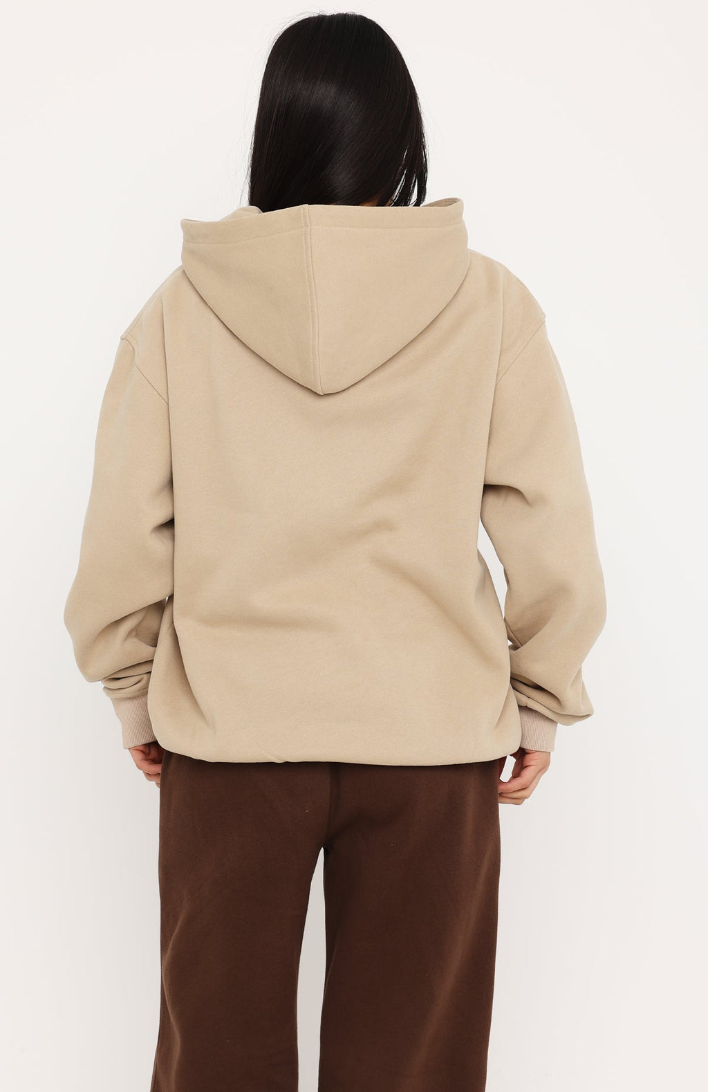 Made Up My Mind Oversized Hoodie Beige