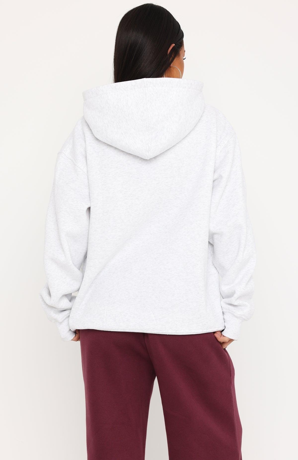 Made Up My Mind Oversized Hoodie Grey Marle