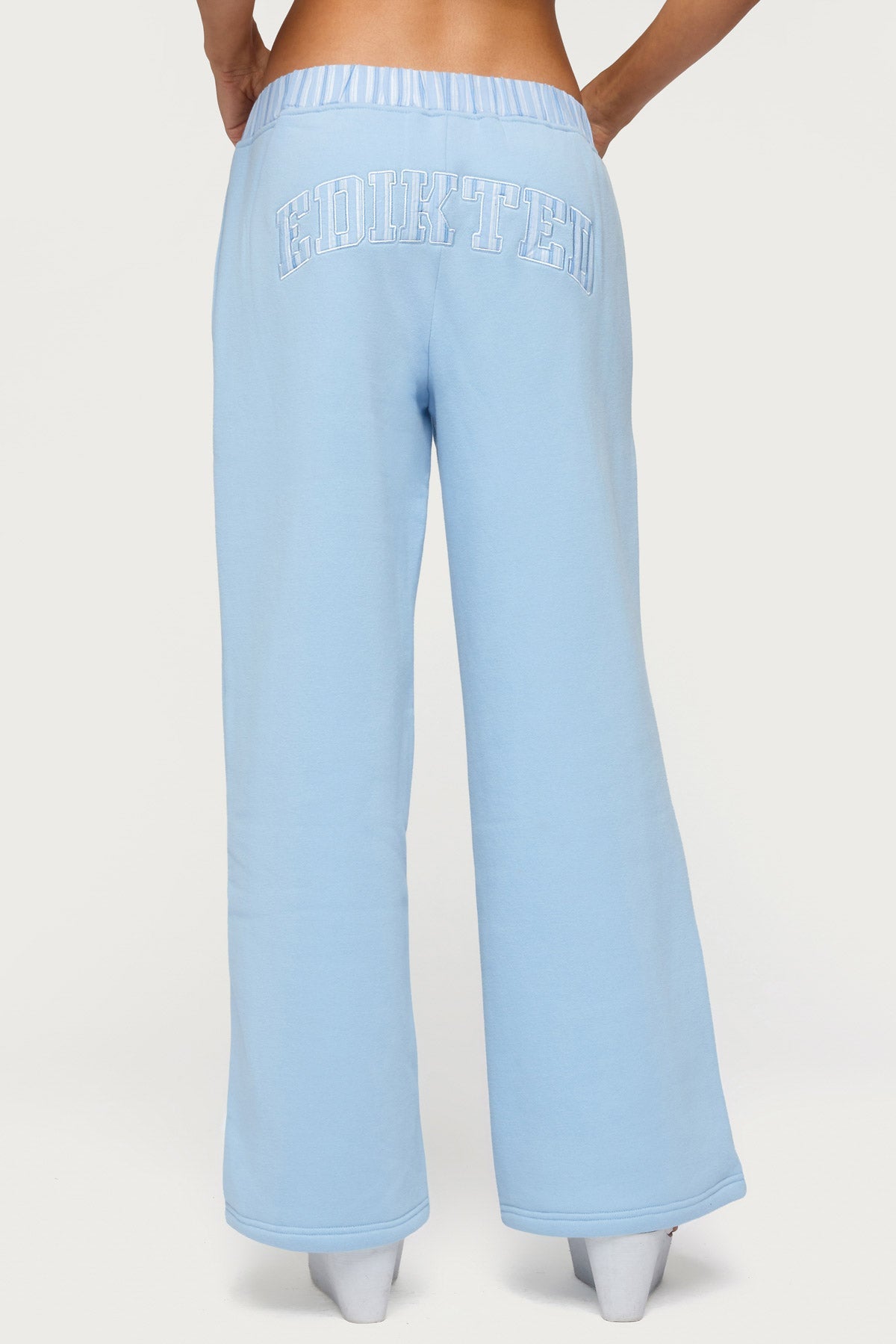 Edikted Core Stripey Wide Leg Sweatpants