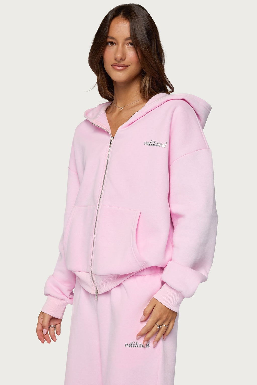 Edikted Diva Zip Up Hoodie