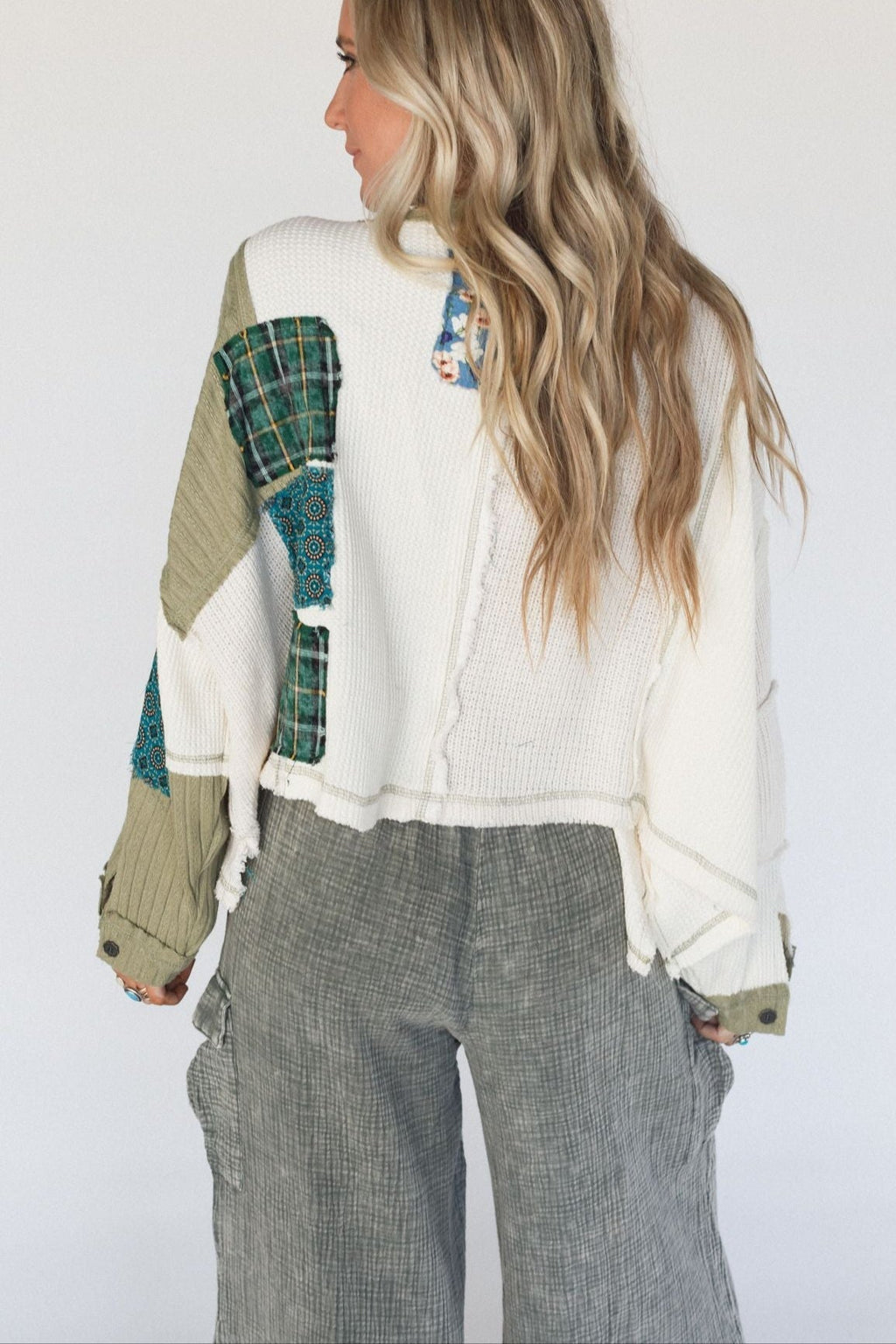Huxley Patchwork Top - Cream